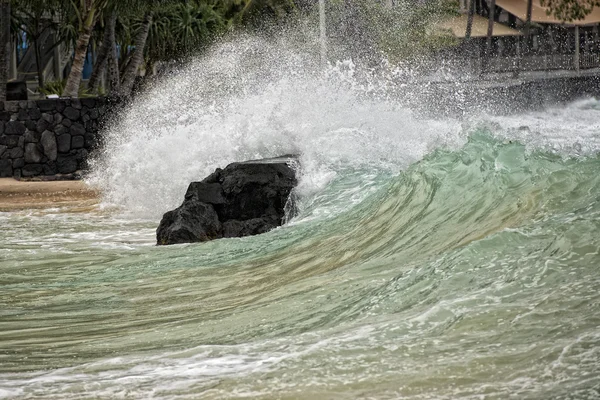 ハワイ島のコナ港海の波 — ストック写真