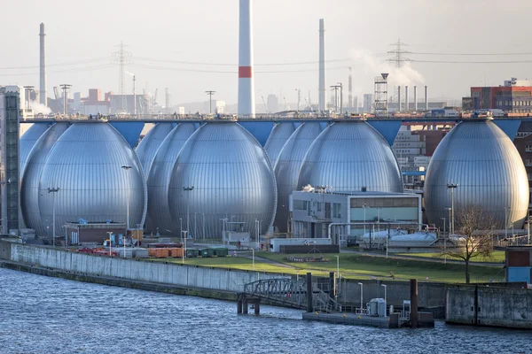 汉堡港的海水淡化厂 — 图库照片