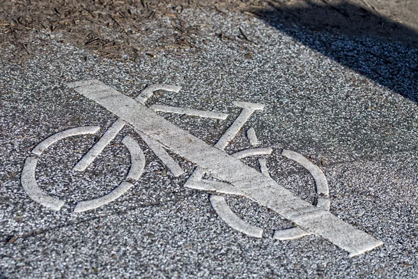 Nenhum sinal de bicicleta — Fotografia de Stock
