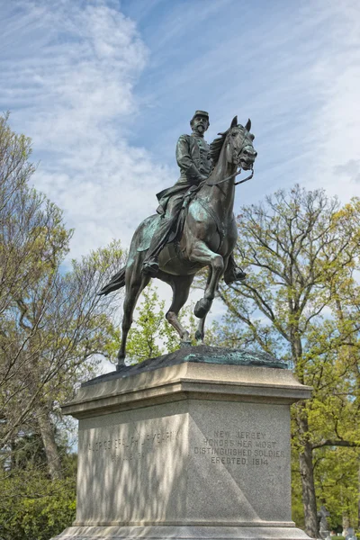 Friedhof von Arlington allgemeine Pferd Kupfer-Statue — Stockfoto