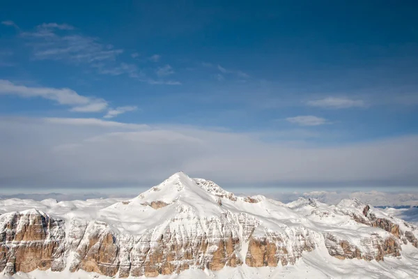 Dolomites hava gökyüzü görünümü landsacape panorama — Stok fotoğraf