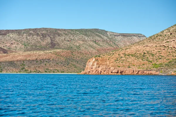 Baja califórnia costa rochas e deserto — Fotografia de Stock