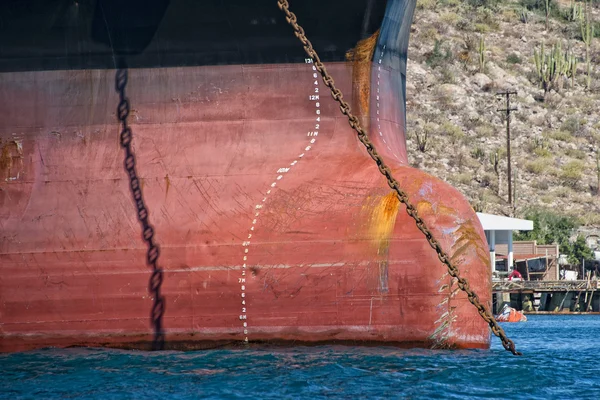 Oil tanker ship prow — Stock Photo, Image