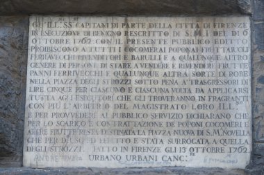 Floransa Ponte Vecchio Ortaçağ yazıt