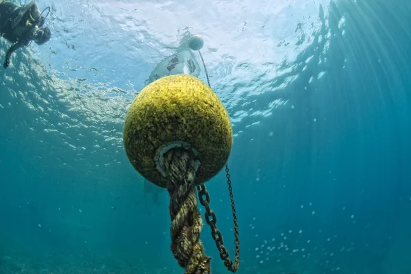 Boot van onderwater — Stockfoto