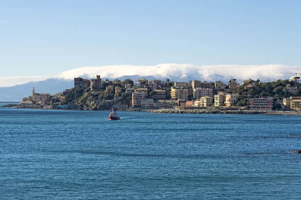 Genua kust huizen stadsgezicht panorama — Stockfoto