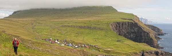 Ver Oer Danmark Mykines eiland Panorama — Stockfoto