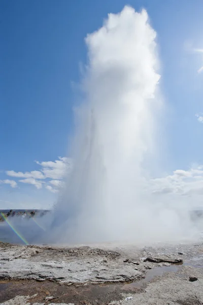 Gayzer darbe İzlanda — Stok fotoğraf