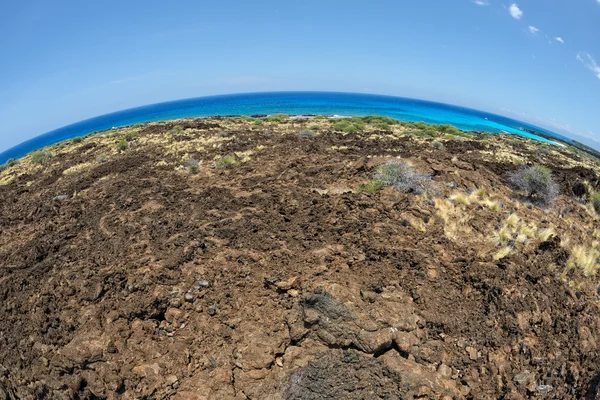 Große Insel Hawaii Lava und Meer — Stockfoto