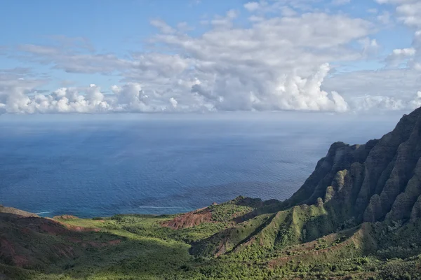 Kauai się napali wybrzeże widok z lotu ptaka — Zdjęcie stockowe