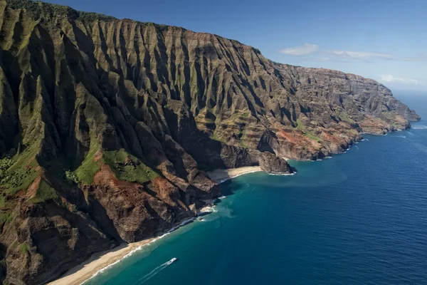 Vista aérea de la costa napali kauai — Foto de Stock