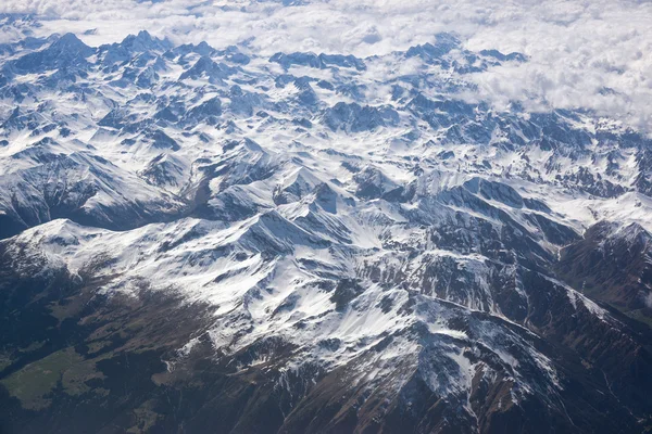 Alpen-Luftaufnahme — Stockfoto