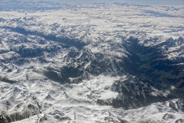 アルプスの航空写真ビュー — ストック写真