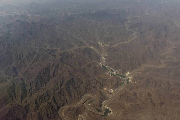 Oman mountains aerial view landscape — Stock Photo, Image