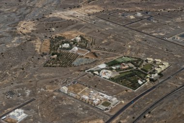 Muscat Arapça şehrin havadan görünümü landcape