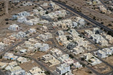 Muscat Arapça şehrin havadan görünümü landcape
