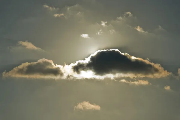 Nuages dans le ciel avion — Photo