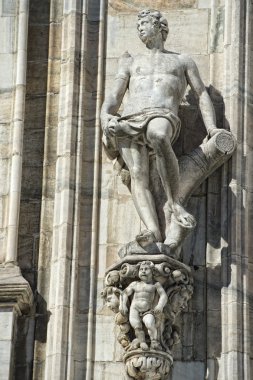Milan 2005 Fuarı sermaye Katedrali heykel Detay