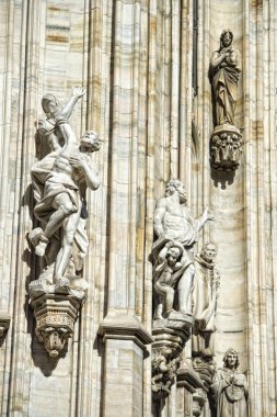 Milan 2005 Fuarı sermaye Katedrali heykel Detay