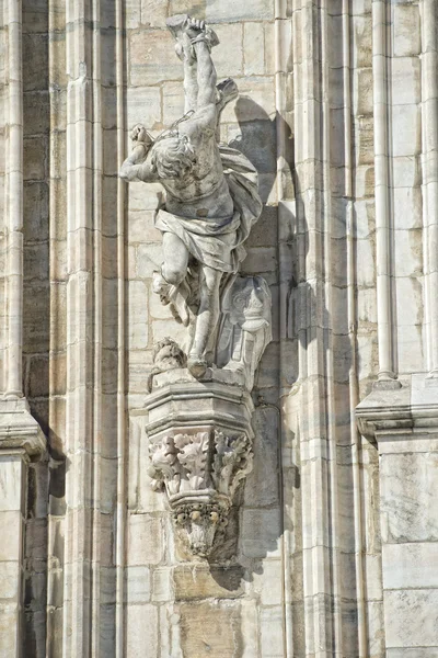 Milan 2005 Expo capitale Cathédrale détail statue — Photo