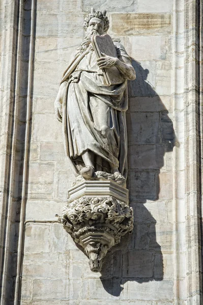 Milan 2005 Expo capital Cathedral statue detail — Stock Photo, Image