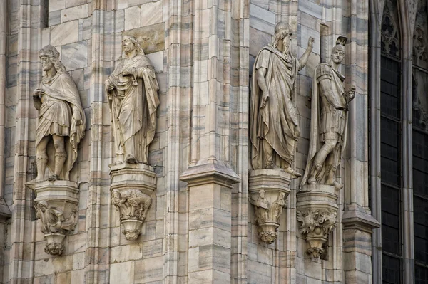 Milão 2005 Expo capital Catedral estátua detalhe — Fotografia de Stock