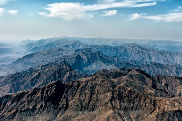 Oman montagnes vue aérienne paysage — Photo