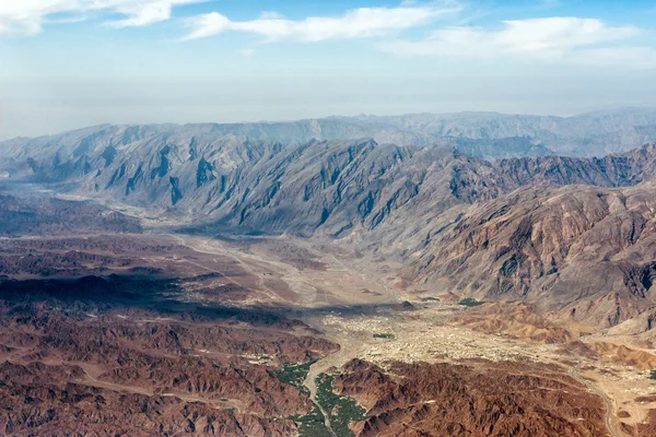 Oman mountains aerial view landscape — Stock Photo, Image