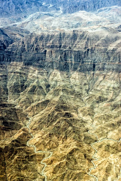 Omanische Berge Luftaufnahme Landschaft — Stockfoto