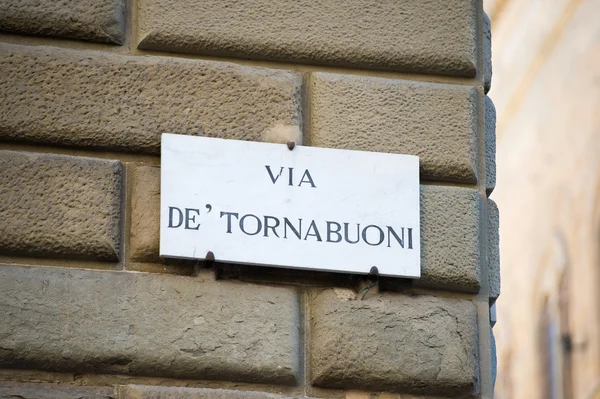 Via de 'tornabuoni segno — Foto Stock