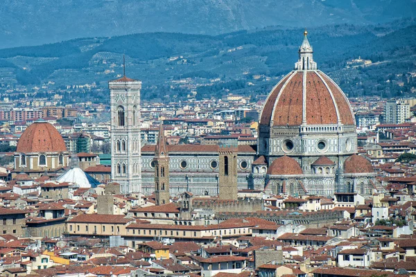 Duomo e torre di Firenze Veduta aerea Paesaggio urbano — Foto Stock