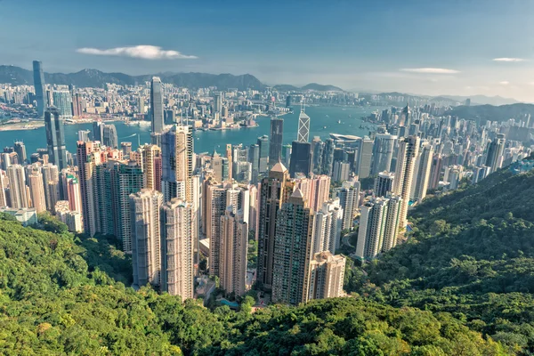 Hong Kong Panorama city View from The Peak — Stock Photo, Image