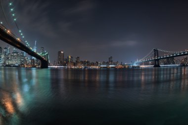 Brooklyn Manhattan gece görünümü