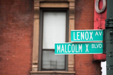 new york street sign: Malcom X clipart