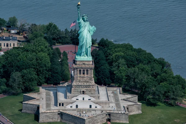 Statue de la liberté vue aérienne — Photo