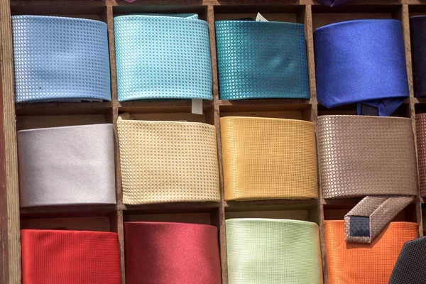 Italian made silk tie on display — Stock Photo, Image