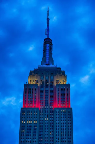 NEW YORK - USA - 11 JUNE 2015 - Empire State Building view at night — Stok fotoğraf