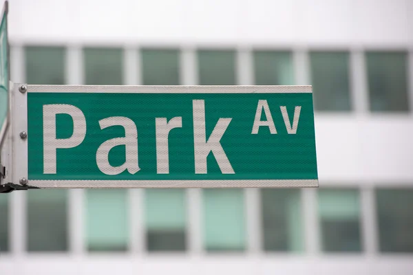 Nova Iorque sinal de rua: Park Avenue — Fotografia de Stock