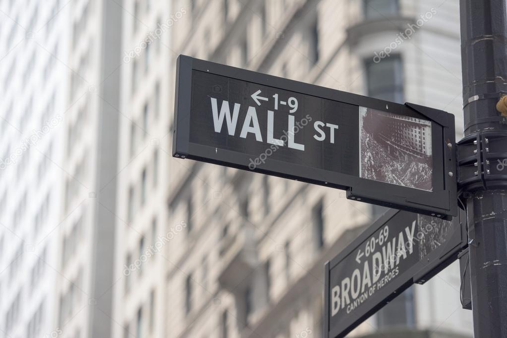 NEW YORK - USA wall street stock exchange sign