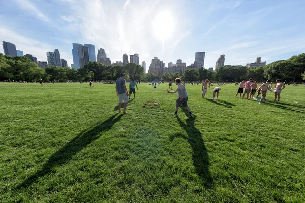 New York - Usa - 14 juni 2015 personer i central park på soliga söndag — Stockfoto