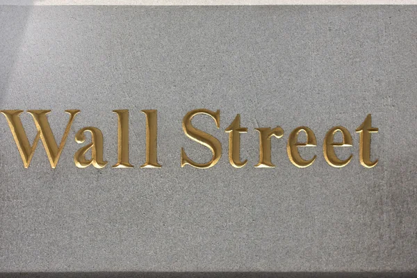 NEW YORK - USA wall street stock exchange sign — Stock Photo, Image