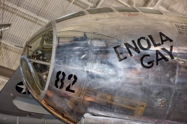 Washington Dc, Amerika Birleşik Devletleri - 21 Haziran 2015: Boeing B-29 Superfortress Enola Gay Hava Müzesi'nde 