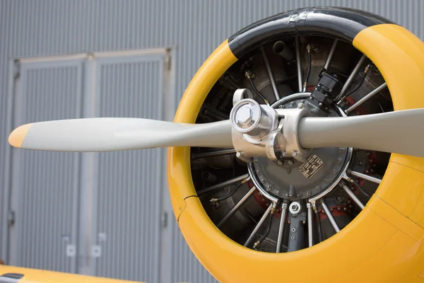 Old airplane iron propeller detail — Stock Photo, Image