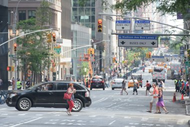 NEW YORK CITY JUNE 14 2015 town congested street and avenue