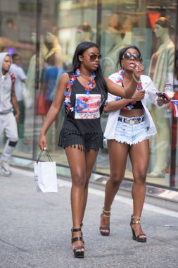 NEW YORK CITY JUNE 14 2015 Annual Puerto Rico Day Parade filled 5th Avenue