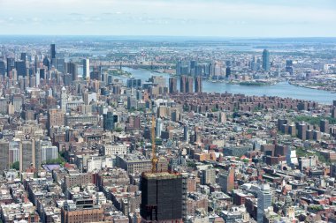 New York - ABD - 13 Haziran 2015 manhattan havadan görünümden özgürlük Kulesi