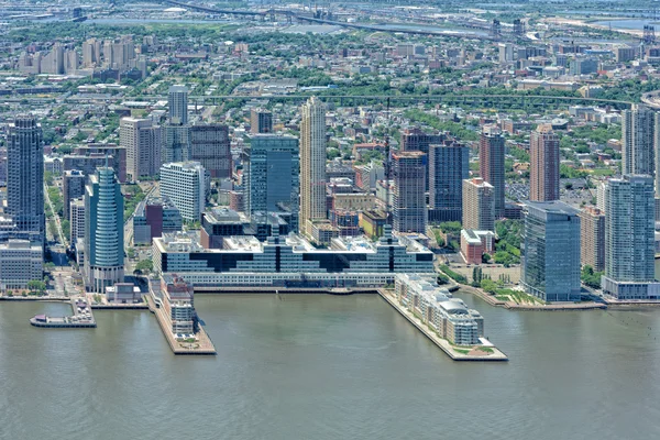 NEW YORK - USA - 13 JUNE 2015 New Jersey manhattan aerial view from freedom tower — Zdjęcie stockowe