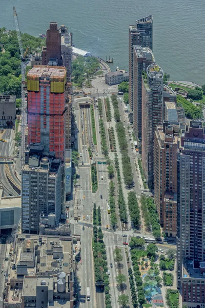 NUEVA YORK - EE.UU. - 13 DE JUNIO DE 2015 vista aérea desde la torre de la libertad — Foto de Stock