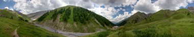 Swiss alps buzul görünümünde Engadina