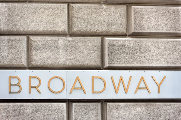 Letrero de calle de Nueva York: Broadway — Foto de Stock